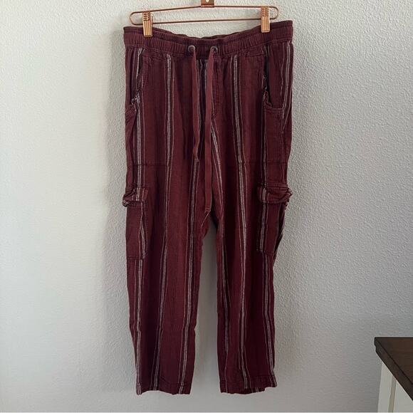 Sanctuary X Anthropologie Discoverer Burgundy Cargo Casual Pants XS - Picture 1 of 8